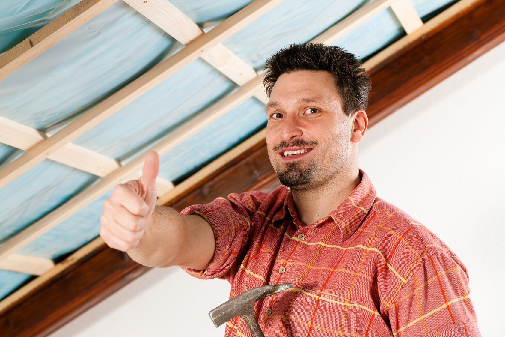 Man Working on Dry Walling